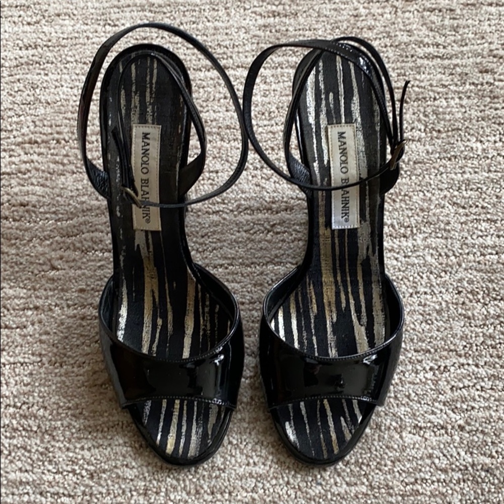 Manolo Blahnik wedges worn
